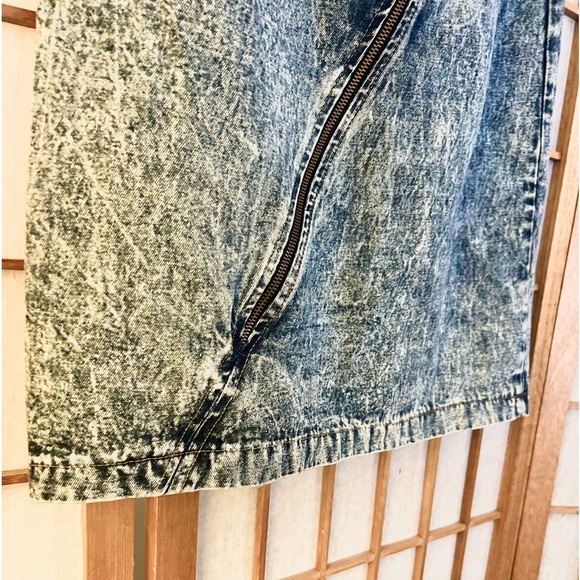 Vintage 80s Zipper Denim Skirt - Picture 3 of 6
